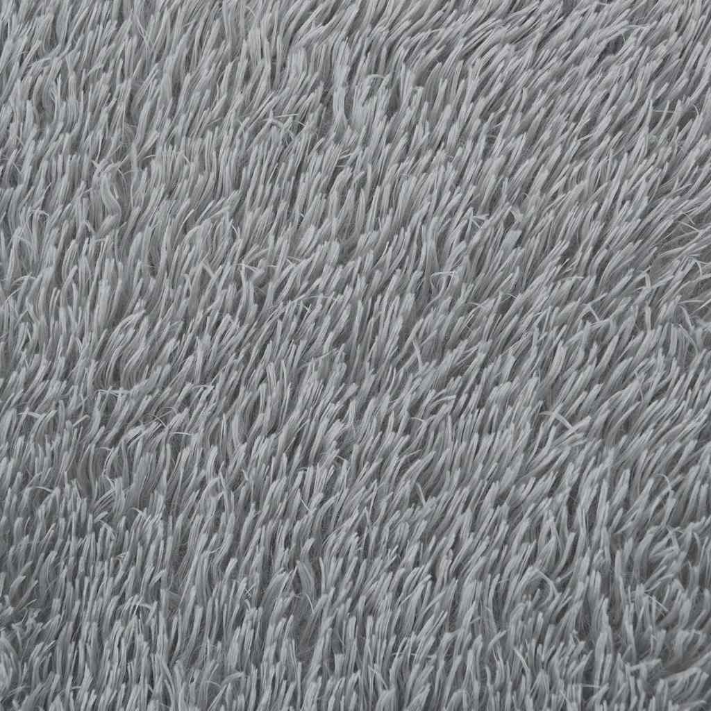 Tapis shaggy, poils longs NAVARRA, gris argenté, 200x290 cm, polyester