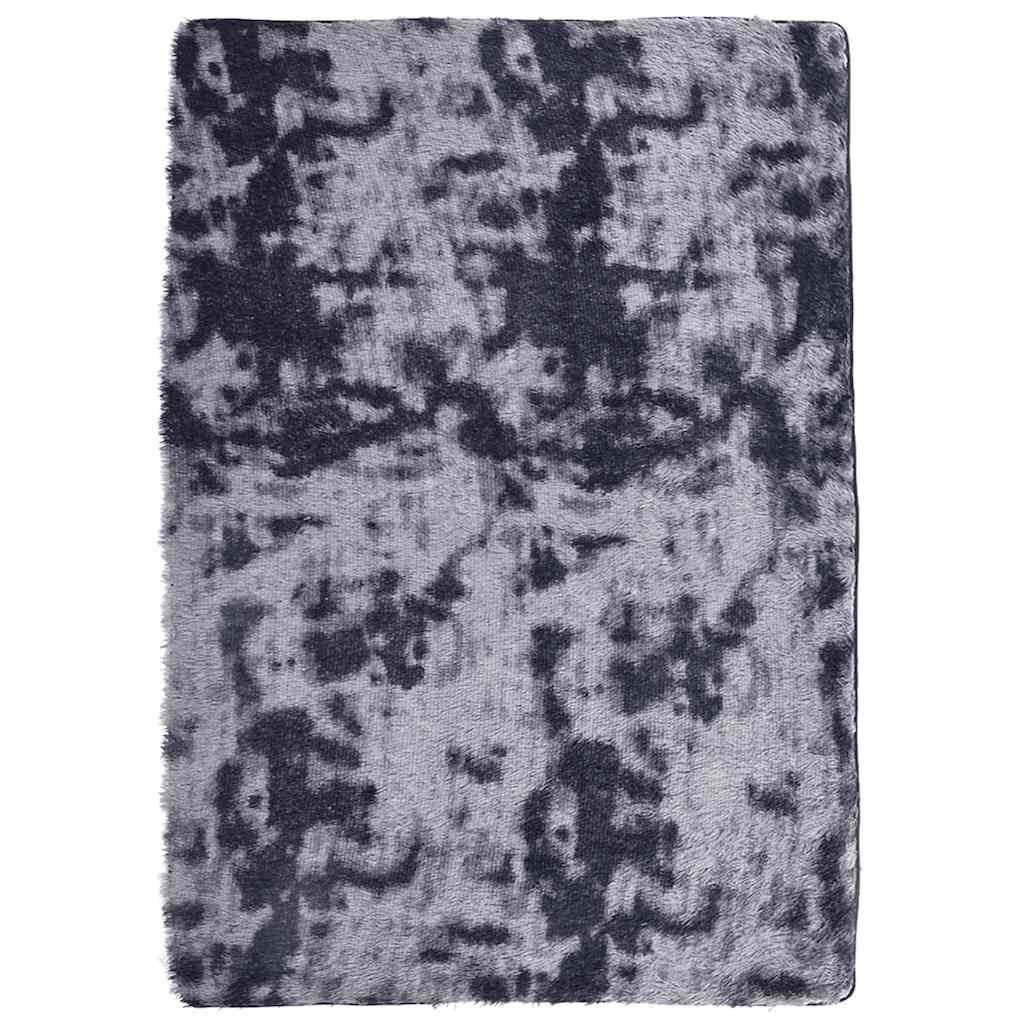 Tapis shaggy à poils longs NAVARRA gris foncé 240x340 cm polyester