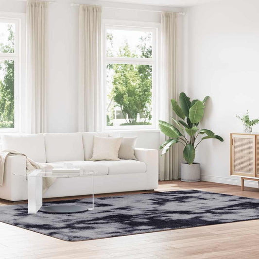 Tapis shaggy à poils longs NAVARRA gris foncé 240x340 cm polyester