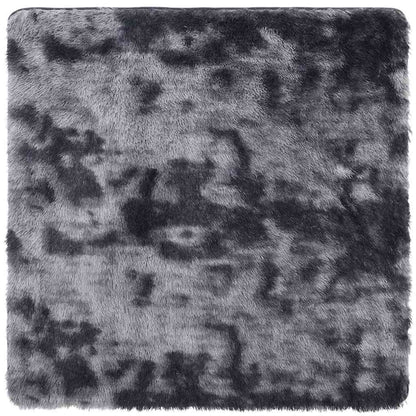 Teppich Shaggy Hochflor NAVARRA Dunkelgrau 120x120 cm Polyester