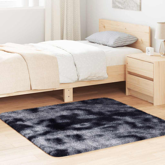 Tapis shaggy, poils longs NAVARRA, gris foncé, 120x120 cm, polyester