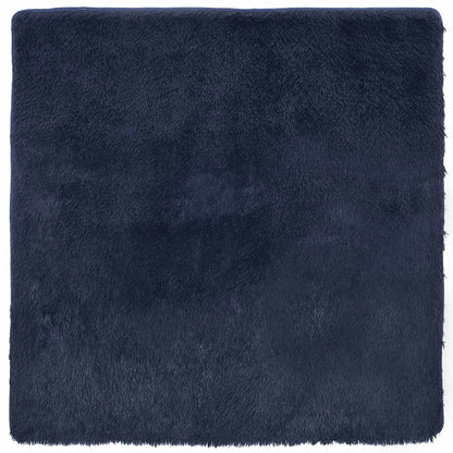 Teppich Shaggy Hochflor NAVARRA Marineblau 120x120 cm Polyester