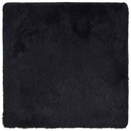 Teppich Shaggy Hochflor NAVARRA Schwarz 160x160 cm Polyester