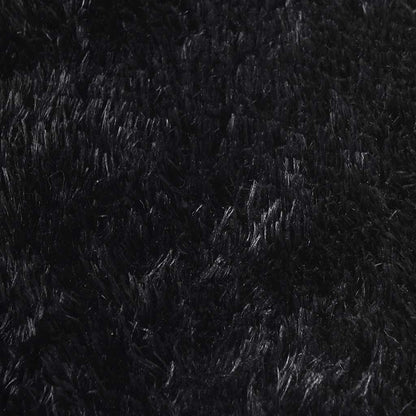 Teppich Shaggy Hochflor NAVARRA Schwarz 160x160 cm Polyester