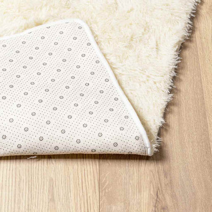 Teppich Shaggy Hochflor NAVARRA Creme 160x160 cm Polyester