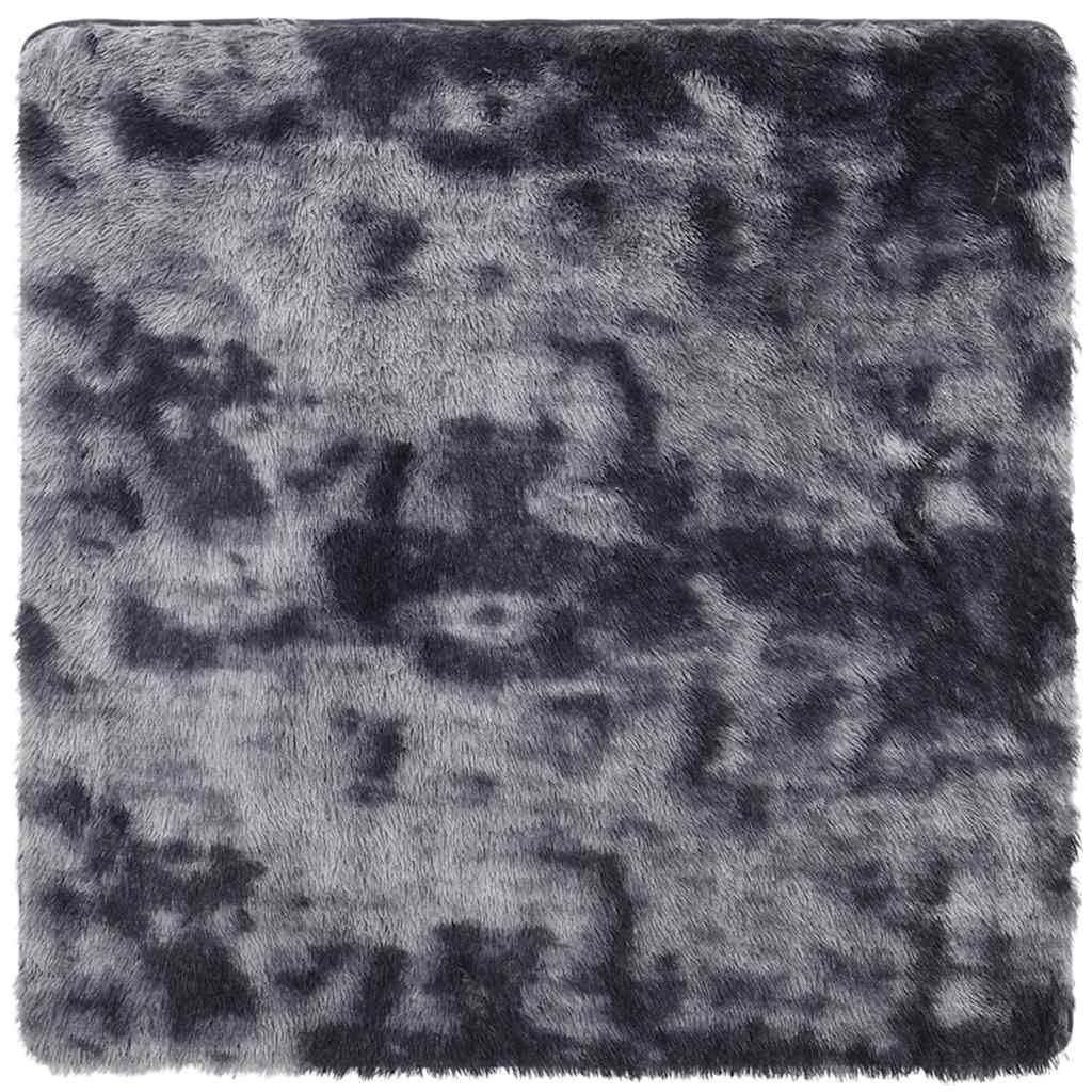 Tapis shaggy, poils longs NAVARRA, gris foncé, 200x200 cm, polyester