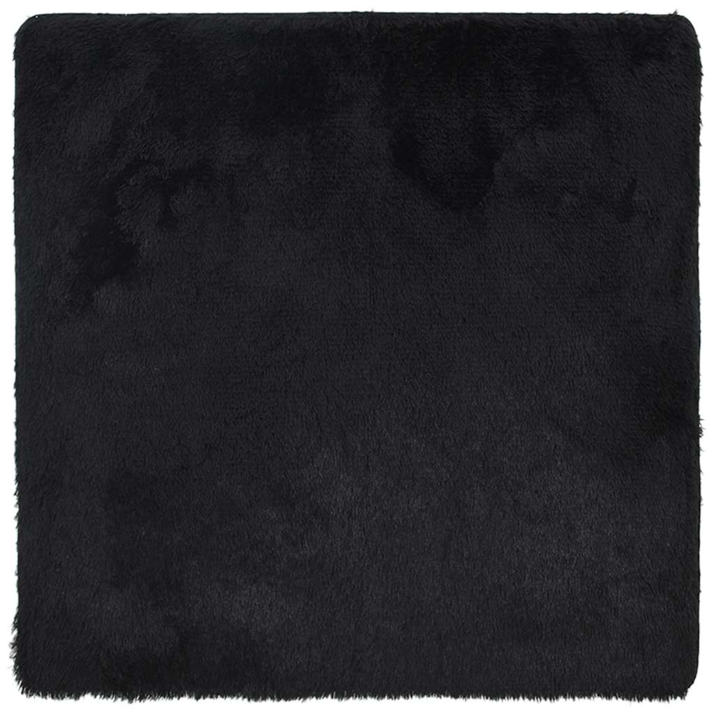 Tapis shaggy à poils longs NAVARRA Noir 240x240 cm Polyester