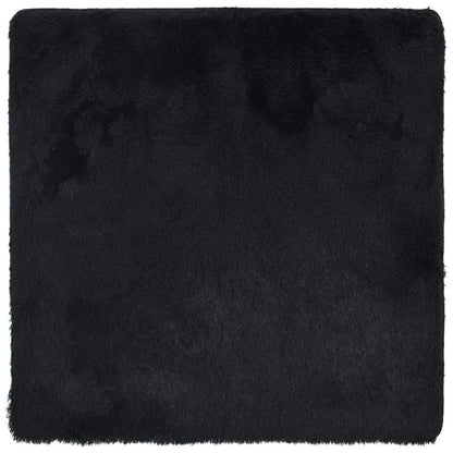 Teppich Shaggy Hochflor NAVARRA Schwarz 240x240 cm Polyester