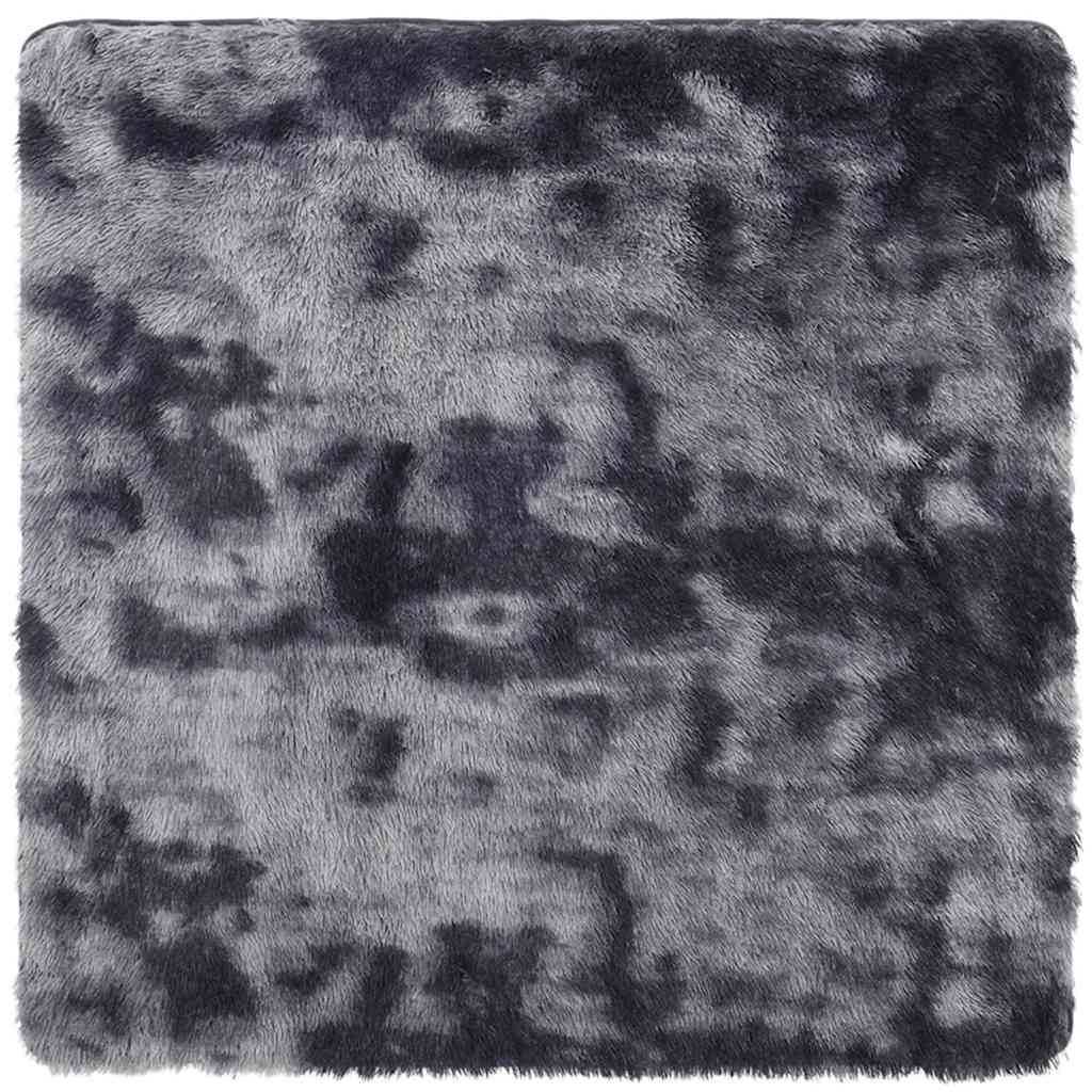 Tapis shaggy, poils longs NAVARRA, gris foncé, 240x240 cm, polyester