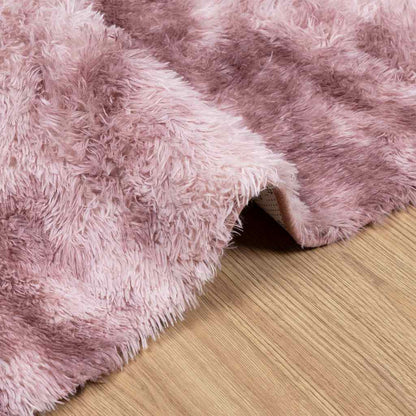 Teppich Shaggy Hochflor NAVARRA Altrosa 240x240 cm Polyester