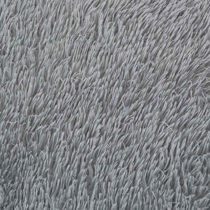 Teppich Shaggy Hochflor NAVARRA Hellgrau 240x240 cm Polyester
