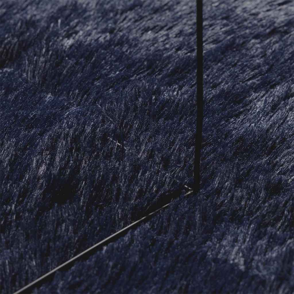 Shaggy rug, deep pile NAVARRA, navy blue, 240x240 cm, polyester