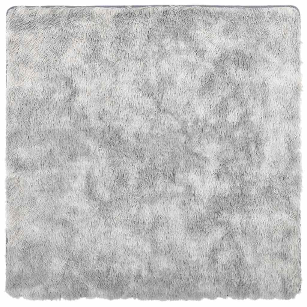 Teppich Shaggy Hochflor NAVARRA Silbergrau 240x240 cm Polyester