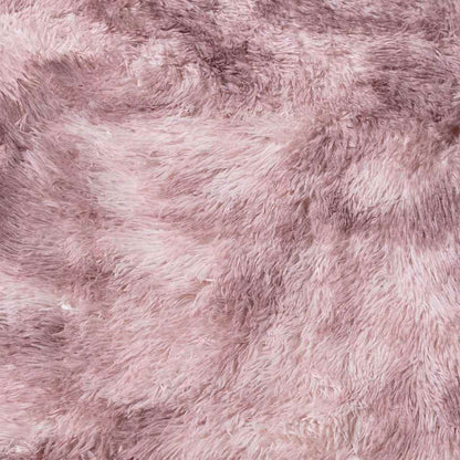 Teppich Shaggy Hochflor NAVARRA Altrosa 100x100 cm Polyester
