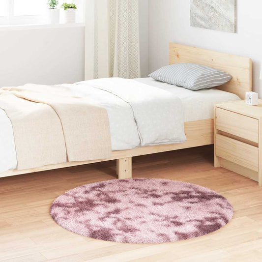 Tapis shaggy, poils longs NAVARRA, vieux rose, 100x100 cm, polyester