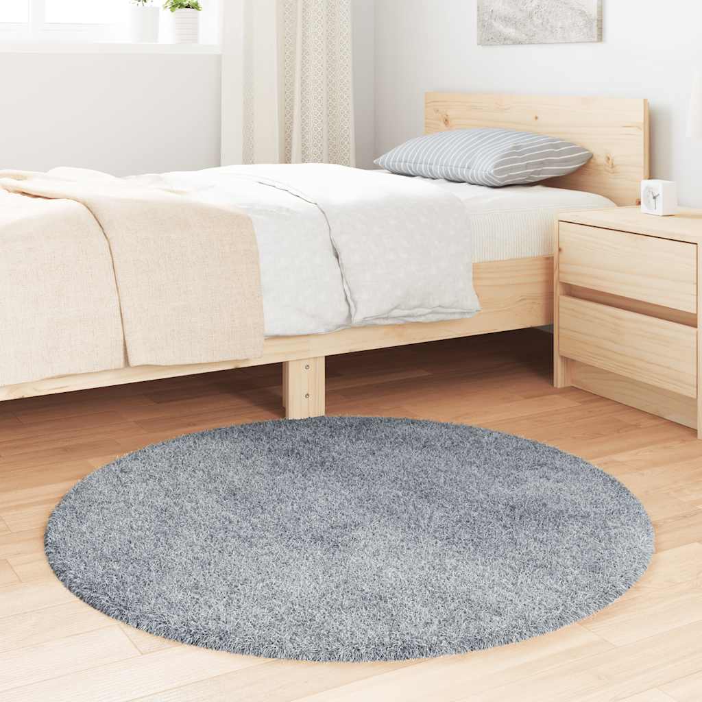 Shaggy high pile carpet NAVARRA silver grey 100x100 cm polyester