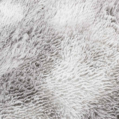 Teppich Shaggy Hochflor NAVARRA Silbergrau 100x100 cm Polyester