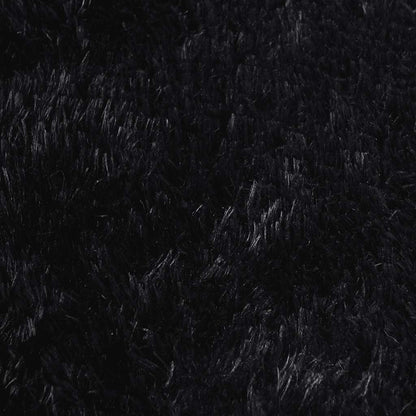 Teppich Shaggy Hochflor NAVARRA Schwarz 120x120 cm Polyester