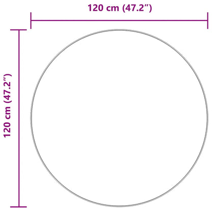 Teppich Shaggy Hochflor NAVARRA Hellgrau 120x120 cm Polyester