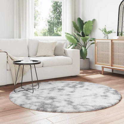Teppich Shaggy Hochflor NAVARRA Silbergrau 160x160 cm Polyester