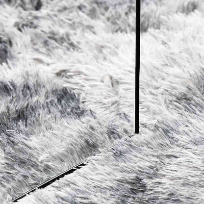 Teppich Shaggy Hochflor NAVARRA Silbergrau 160x160 cm Polyester