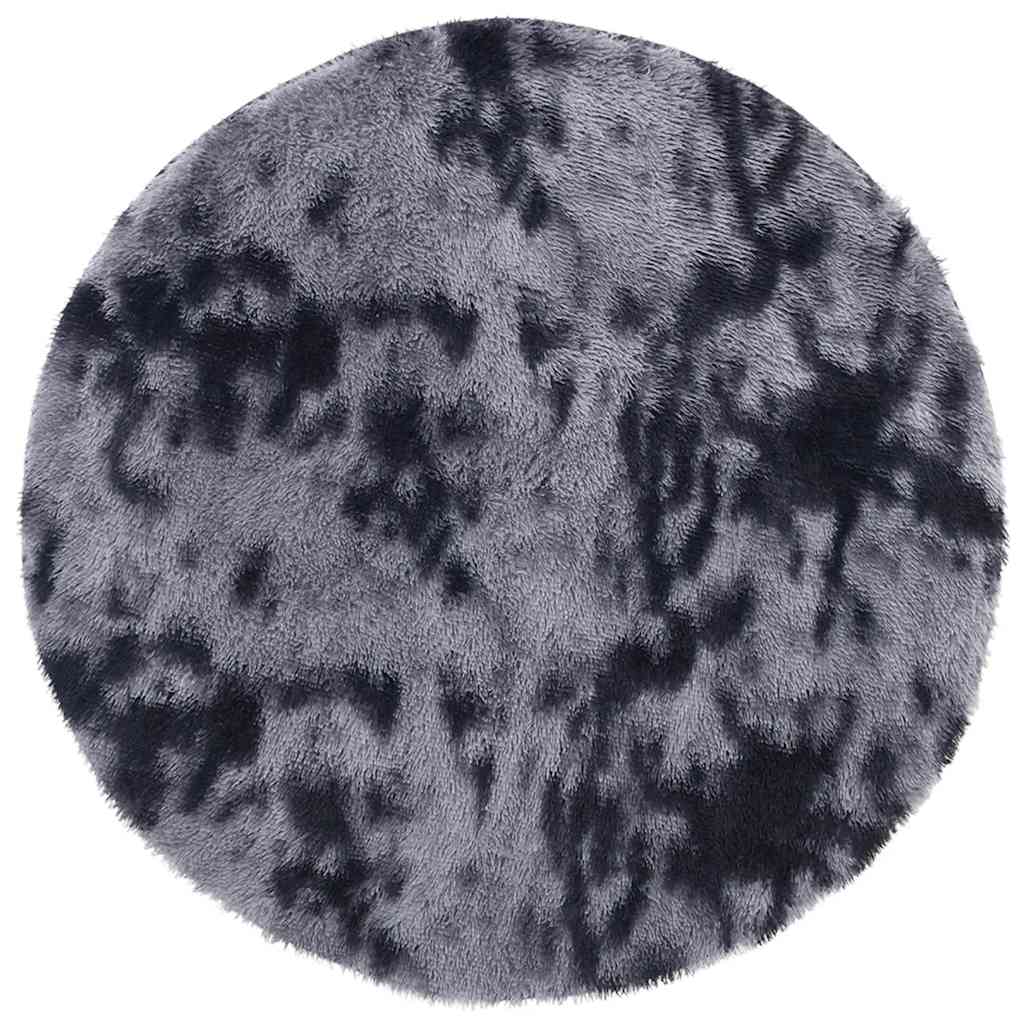 Tapis shaggy, poils longs NAVARRA, gris foncé, 240x240 cm, polyester