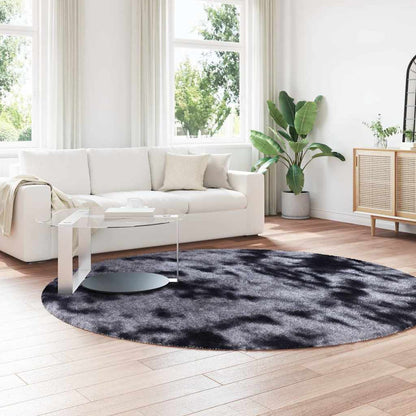 Teppich Shaggy Hochflor NAVARRA Dunkelgrau 240x240 cm Polyester