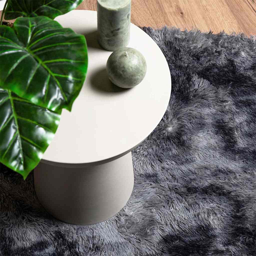 Tapis shaggy, poils longs NAVARRA, gris foncé, 240x240 cm, polyester