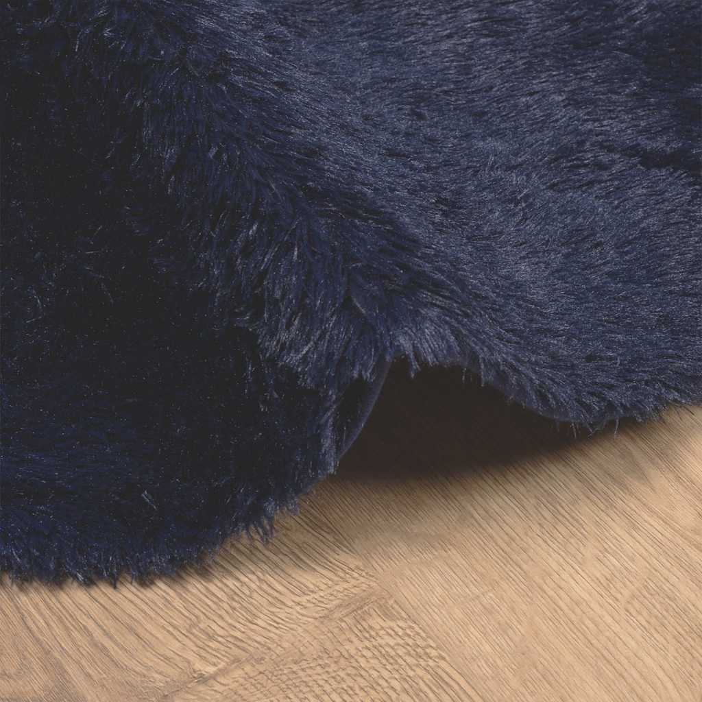 Shaggy rug, deep pile NAVARRA, navy blue, 240x240 cm, polyester