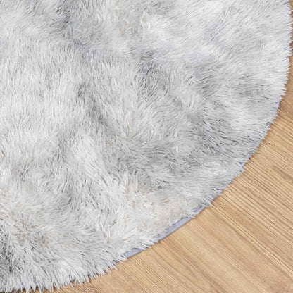 Teppich Shaggy Hochflor NAVARRA Silbergrau 240x240 cm Polyester