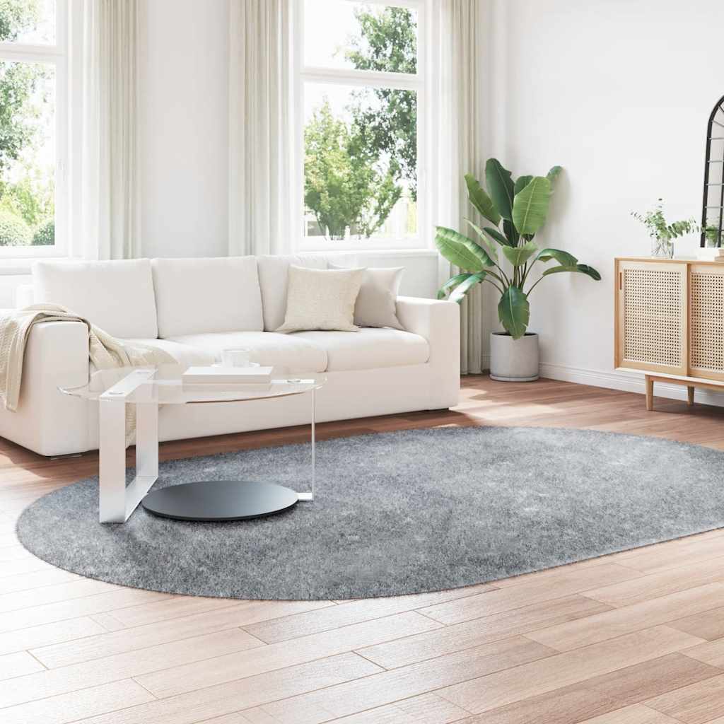 Shaggy rug, high pile NAVARRA, silver grey, 300x200 cm, polyester