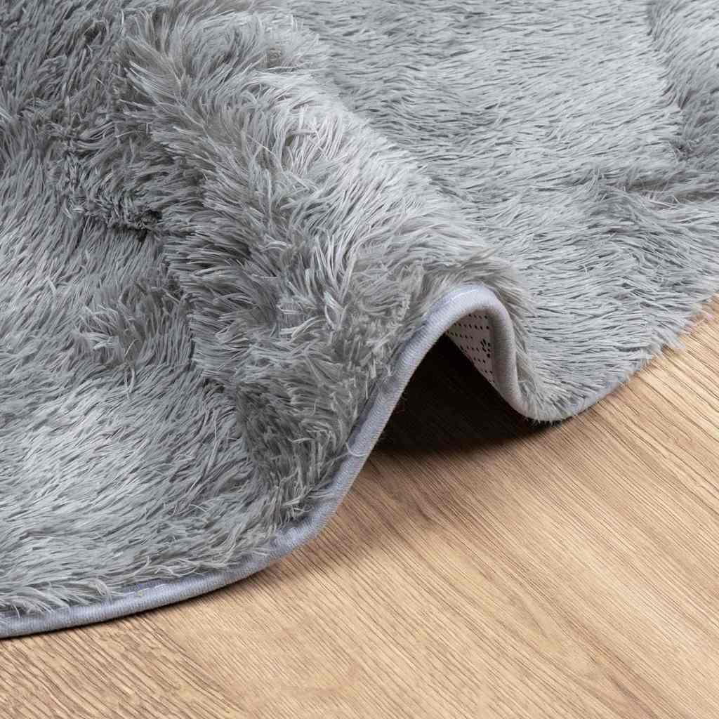 Shaggy rug, high pile NAVARRA, silver grey, 300x200 cm, polyester