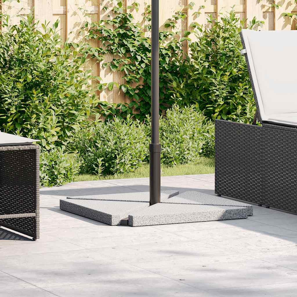 5-tlg. Sonnenschirmständer-Set Granit und Stahl