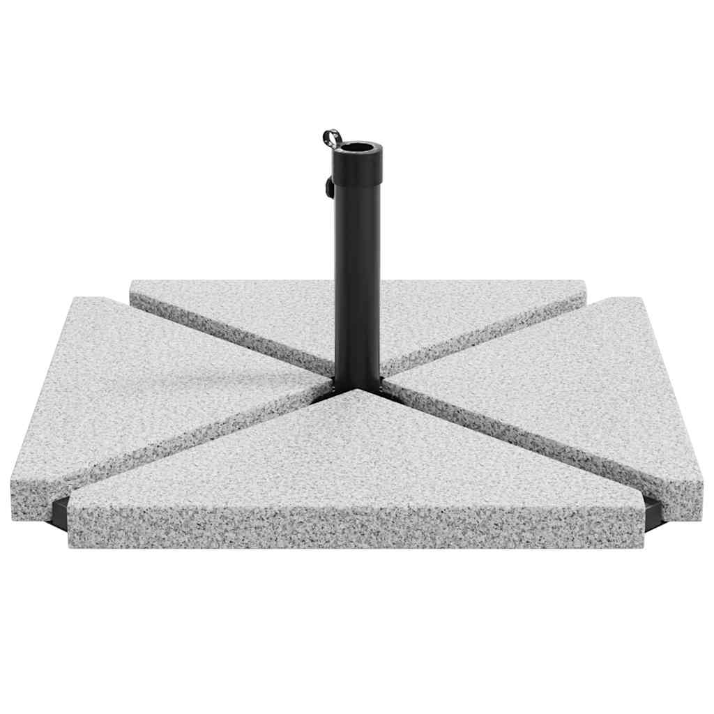 5-tlg. Sonnenschirmständer-Set Granit und Stahl