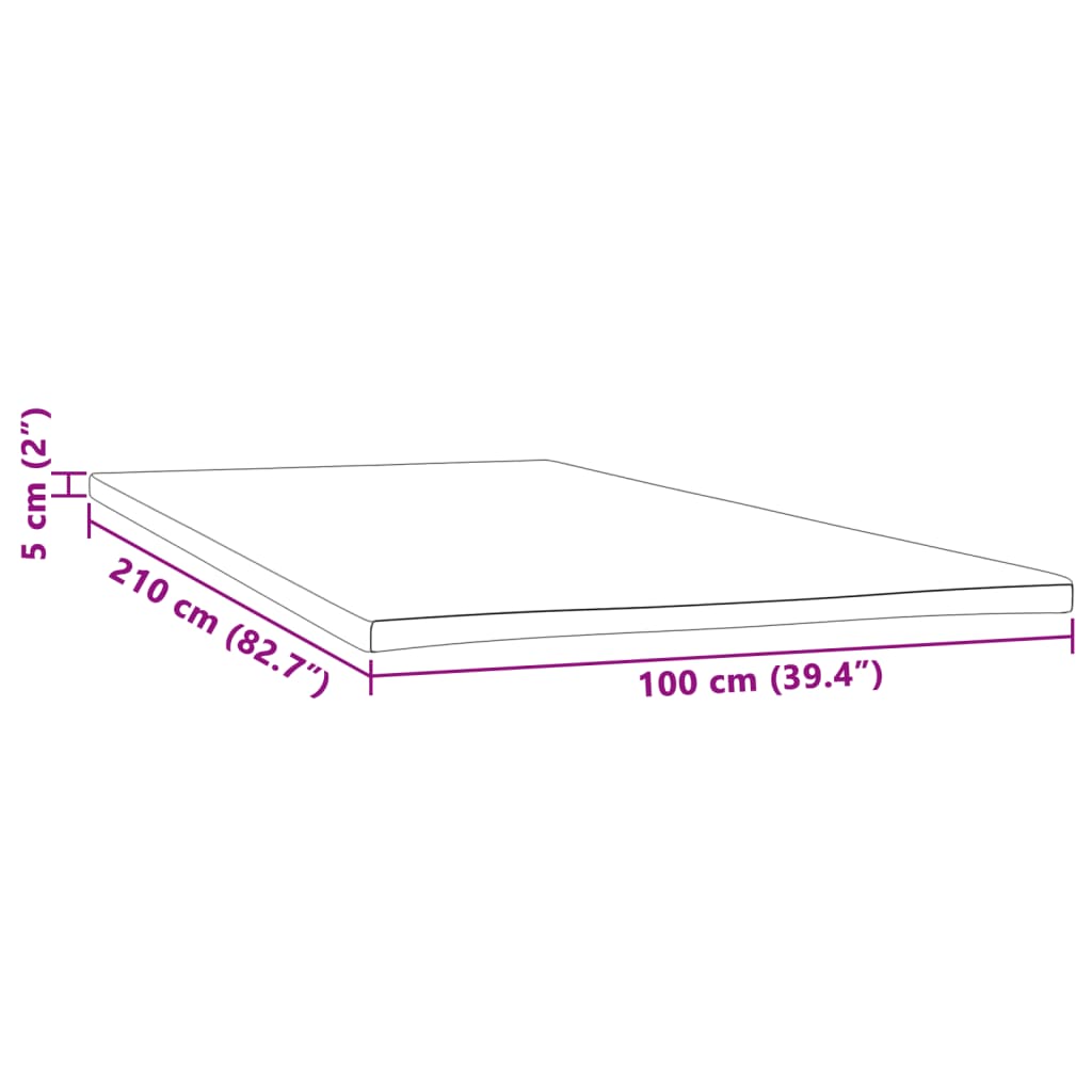 Surmatelas 100x210x5 cm