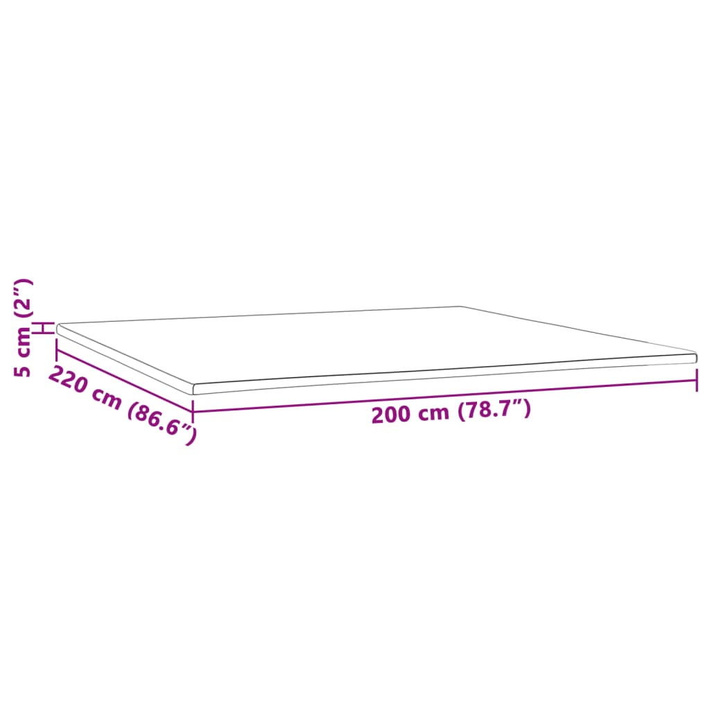 Surmatelas 200x220x5 cm