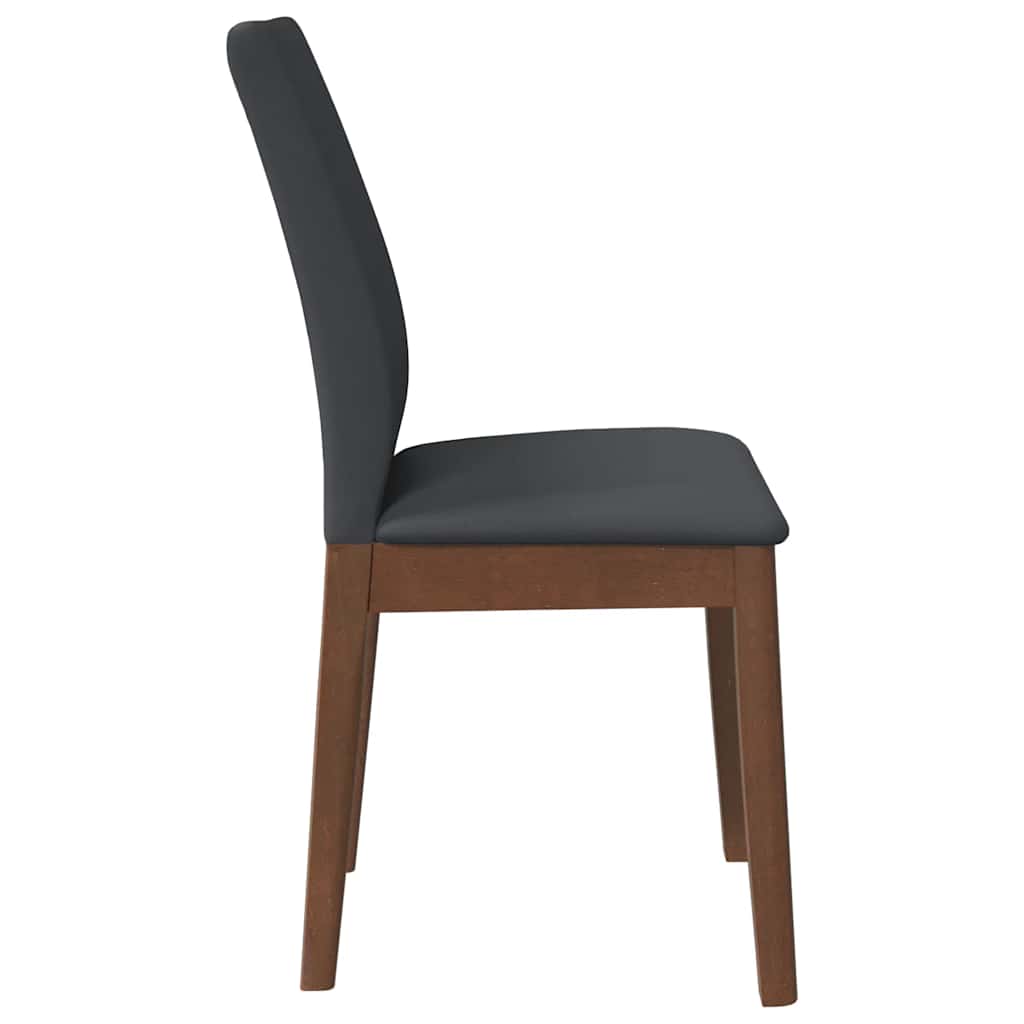 Esszimmerstühle mit Kissen 2 Stk. Braun Massivholz Gummibaum