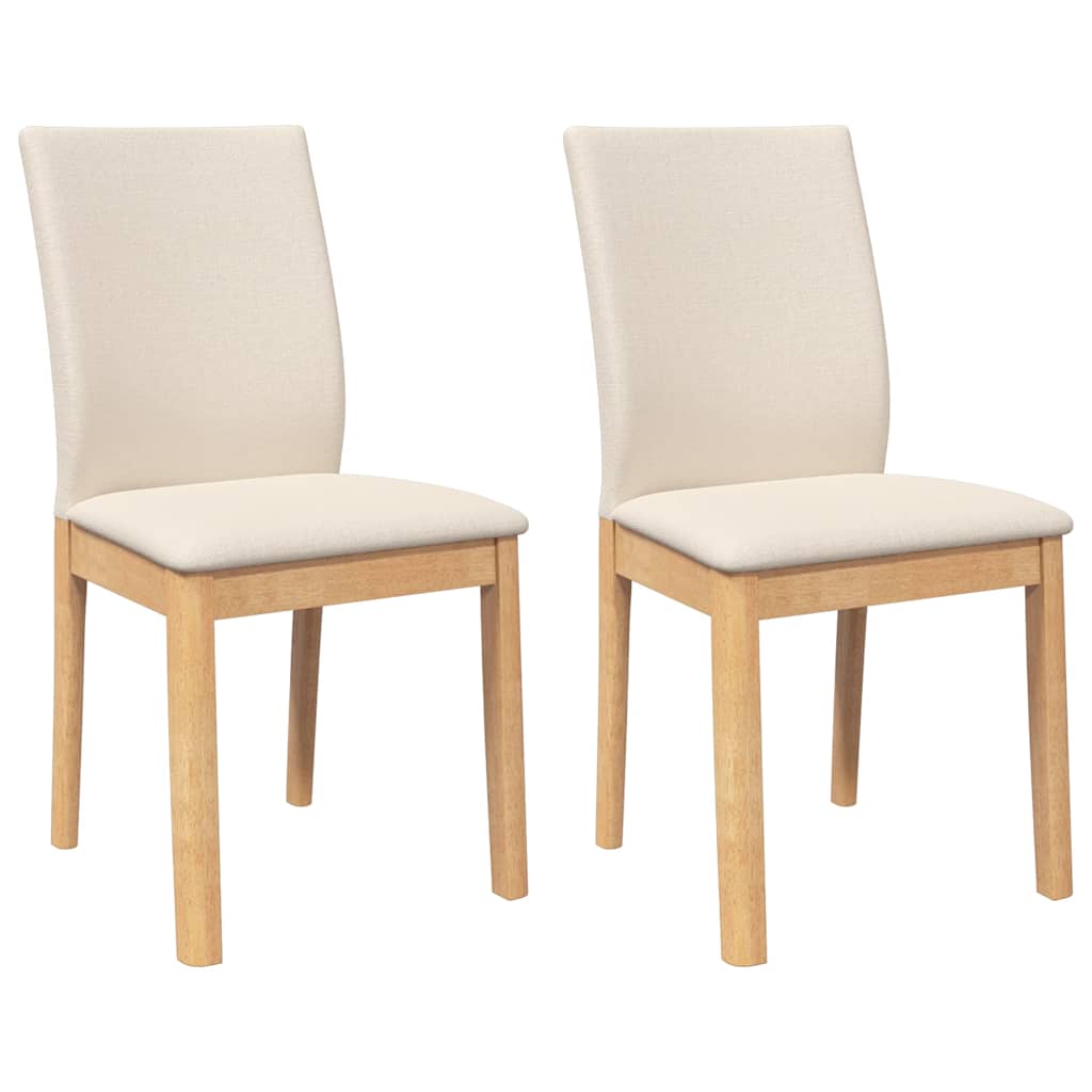 Esszimmerstühle mit Kissen 2 Stk. Massivholz Gummibaum