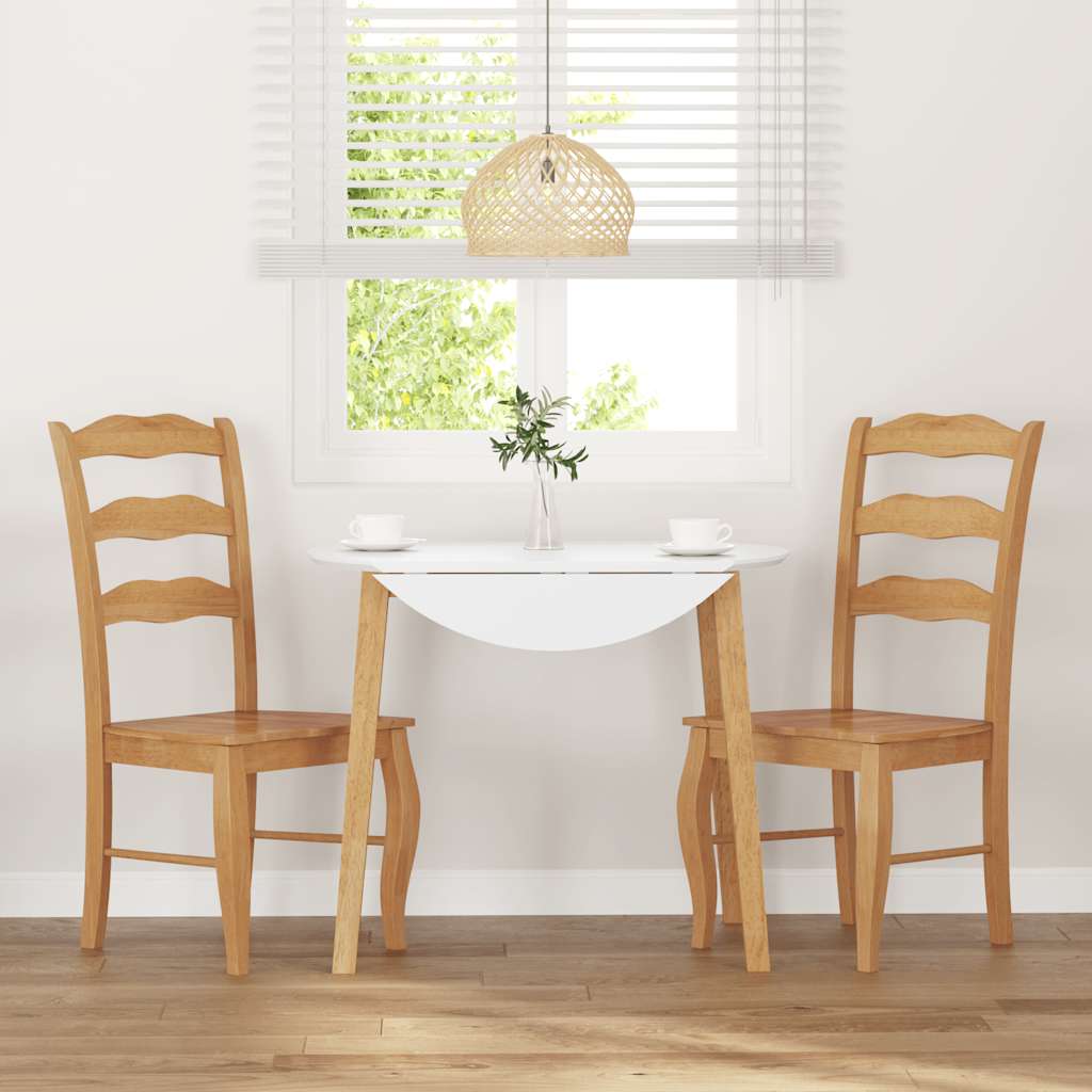 Dining chairs 2 pcs. Natural solid wood rubber tree