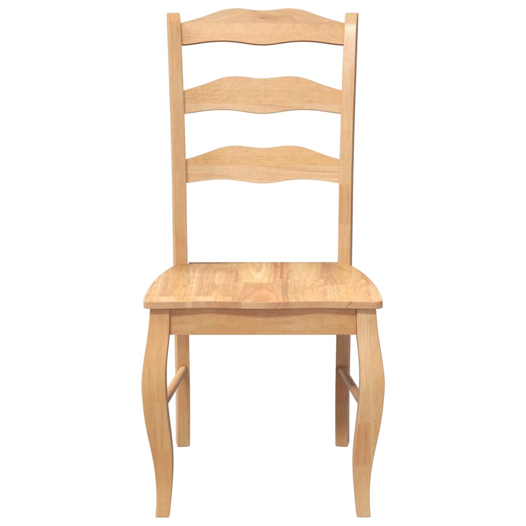 Dining chairs 2 pcs. Natural solid wood rubber tree