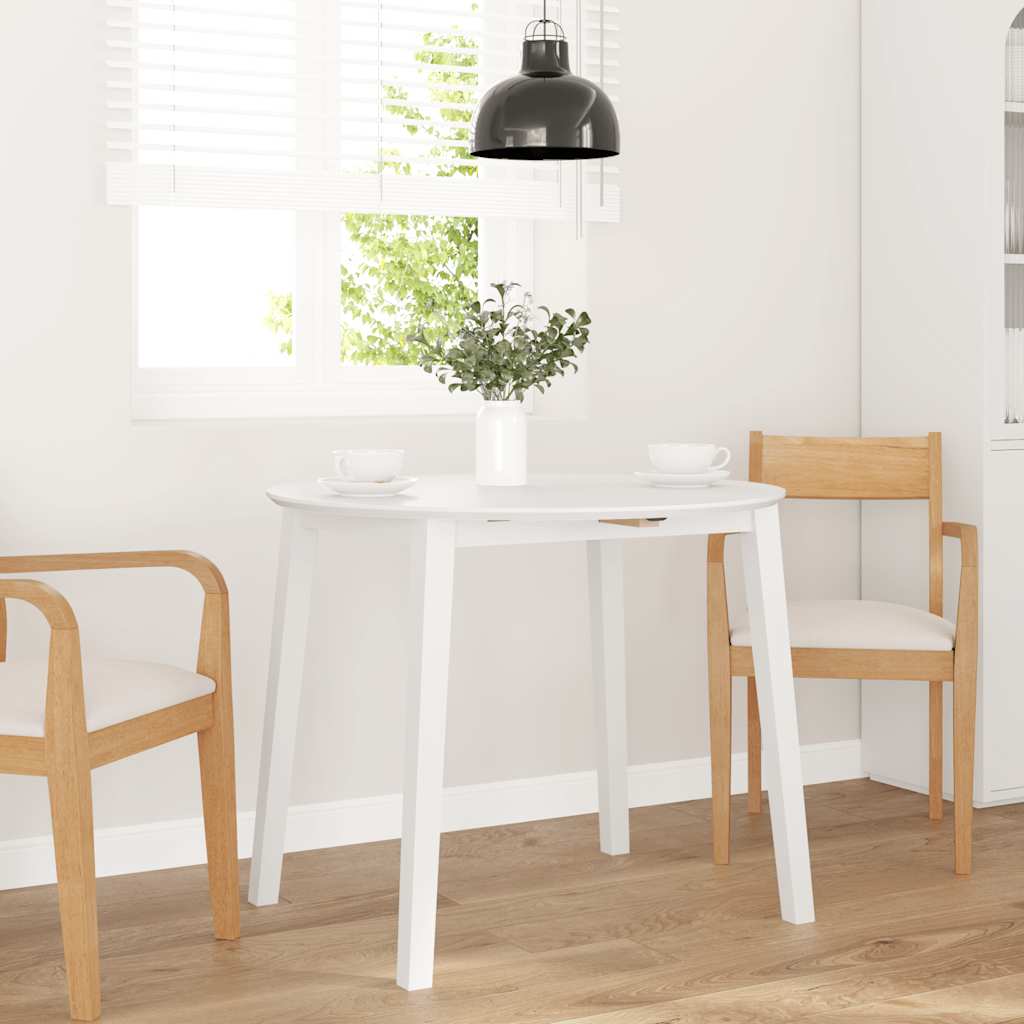 Esstisch Weiß Massivholz Gummibaumholz