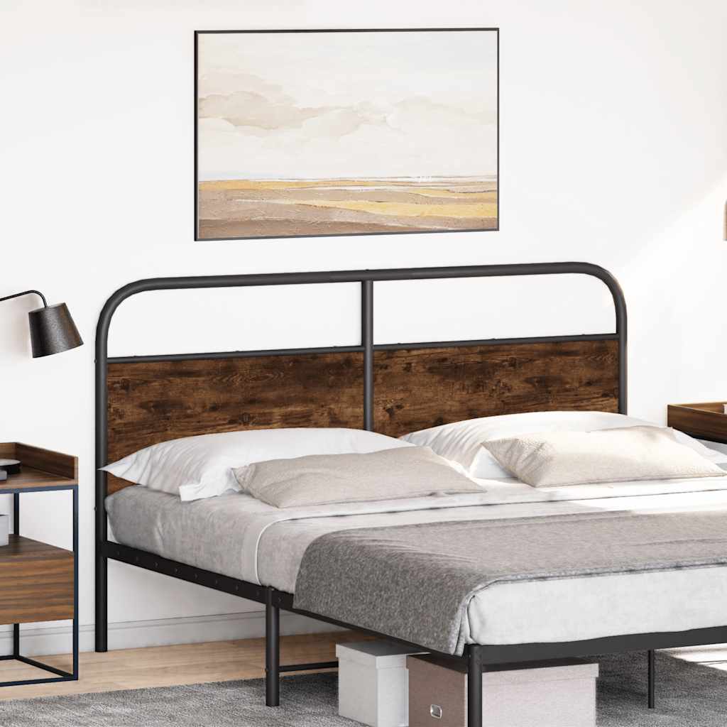 Ersatz-Kopfteil Räuchereiche 150 cm Stahl und Holzwerkstoff