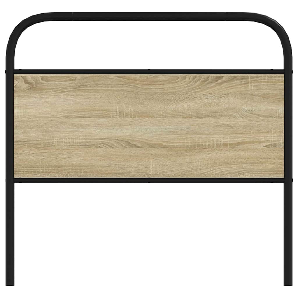 Ersatz-Kopfteil Sonoma-Eiche 90 cm Stahl und Holzwerkstoff