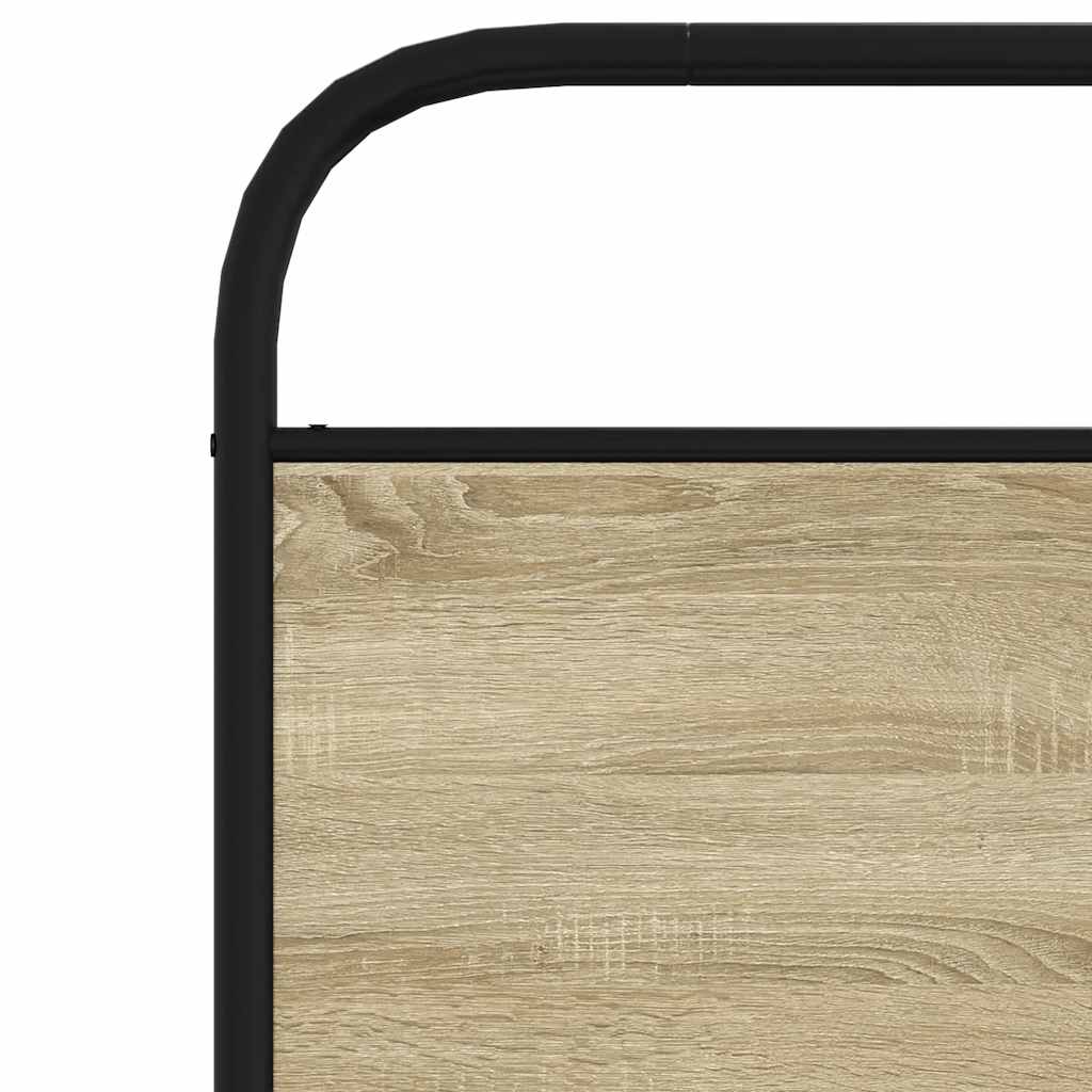 Ersatz-Kopfteil Sonoma-Eiche 90 cm Stahl und Holzwerkstoff