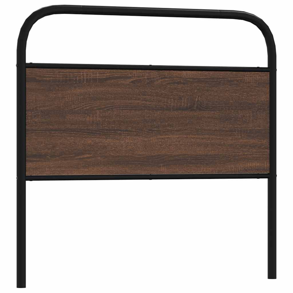 Ersatz-Kopfteil Braun Eichen-Optik 90 cm Stahl und Holzwerkstoff