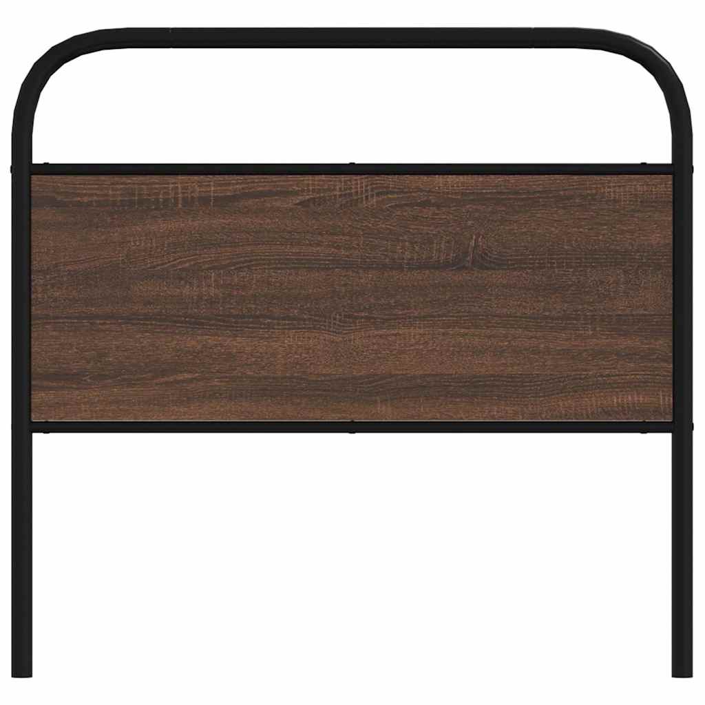 Ersatz-Kopfteil Braun Eichen-Optik 90 cm Stahl und Holzwerkstoff