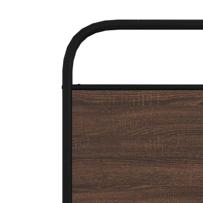 Ersatz-Kopfteil Braun Eichen-Optik 90 cm Stahl und Holzwerkstoff