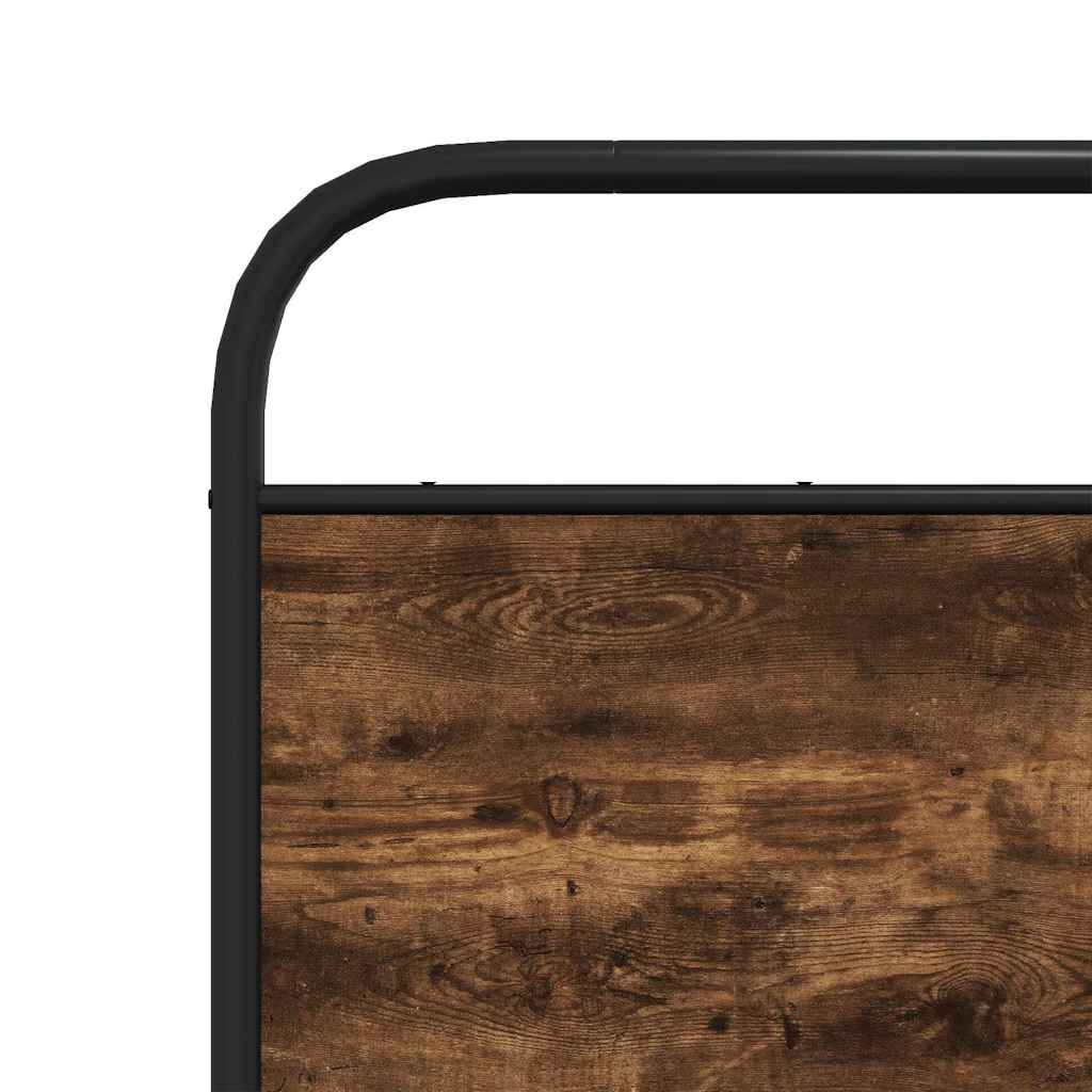 Bed frame without mattress 100x200 cm smoked oak wood material