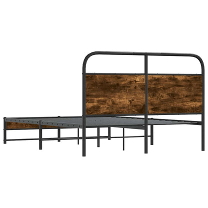 Bettgestell ohne Matratze 120x190 cm Räuchereiche Holzwerkstoff