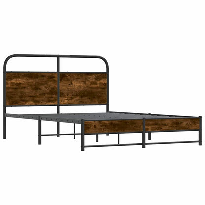 Bettgestell ohne Matratze 120x200 cm Räuchereiche Holzwerkstoff